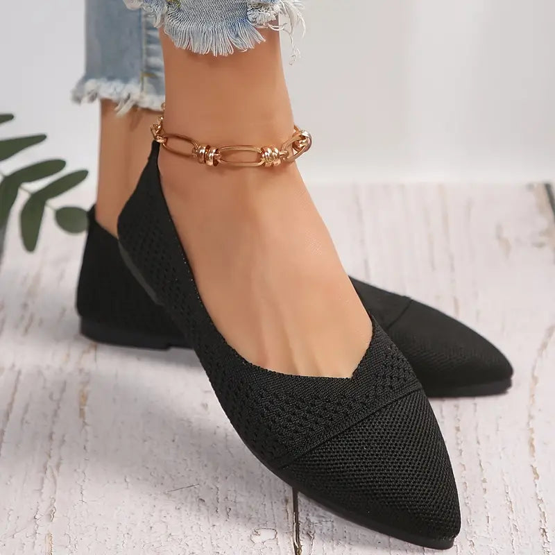 Belezza - Breathable, knitted, flat slip-on shoes with a soft sole