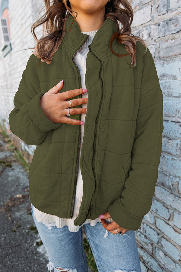 Lined puffer jacket with capuchins for ladies