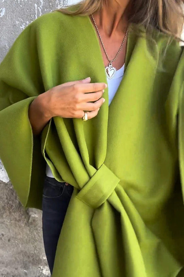 Fashion Street | Loose-fitting Cape Jacket with V-Neck