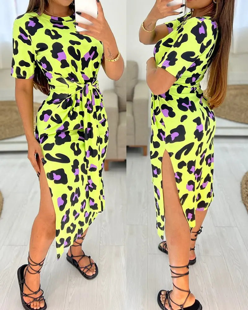 Leopard™ - Casual Leopard Print Dress