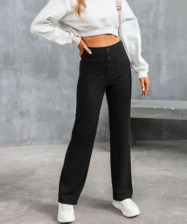 Vanessa | High Waist Elastic Casual Pants