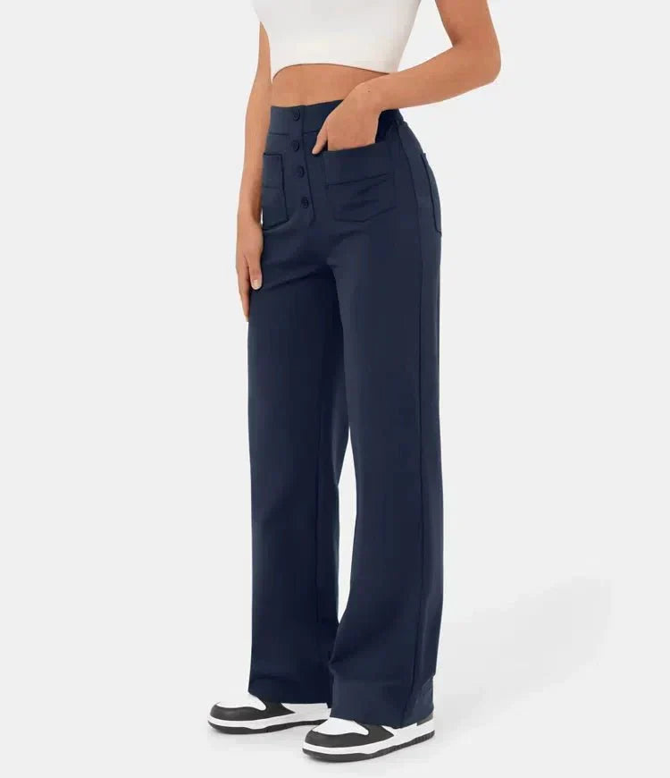 Vanessa | High Waist Elastic Casual Pants