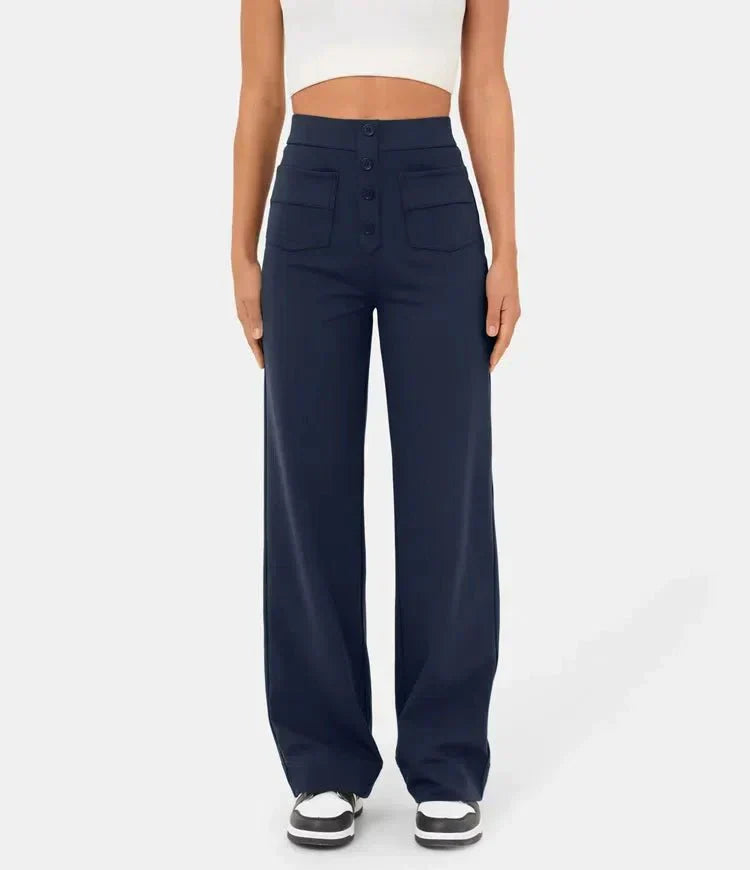 Vanessa | High Waist Elastic Casual Pants