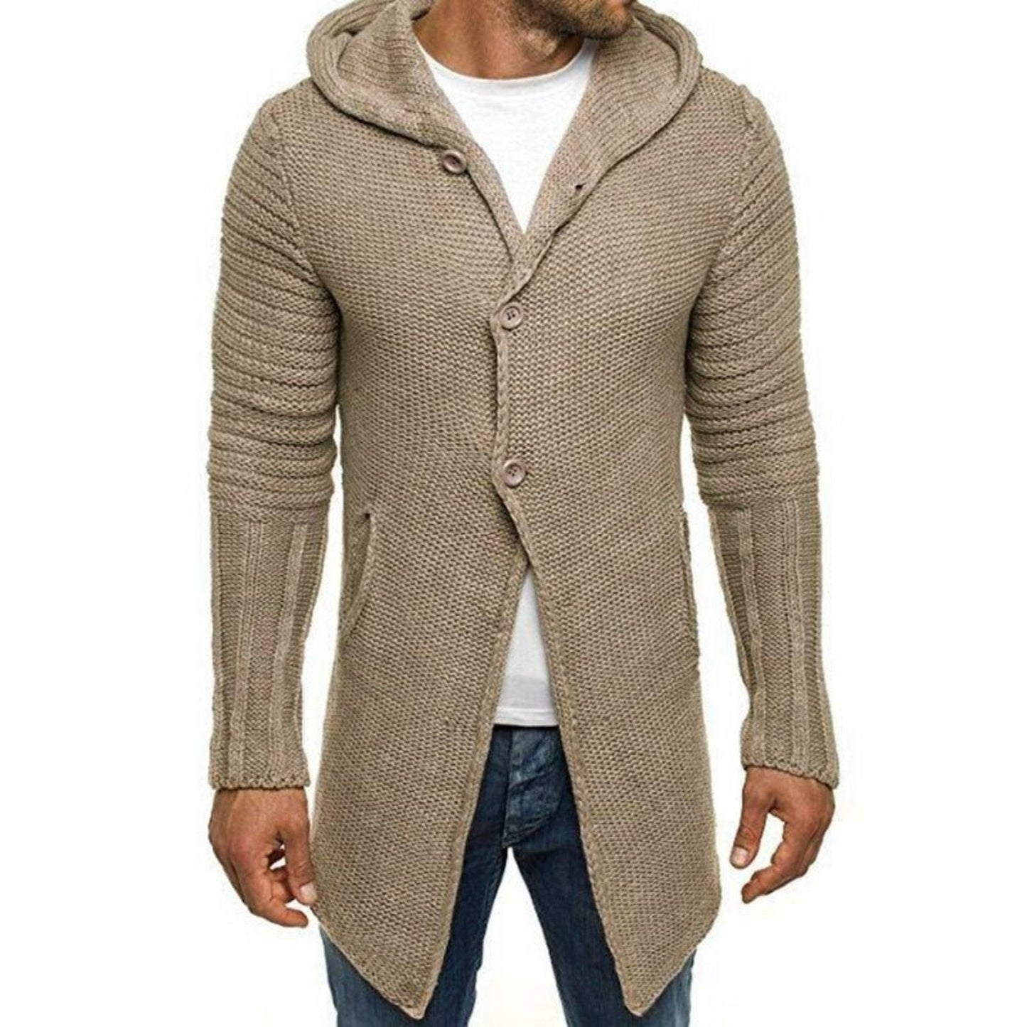 Marc - Long Cardigan with Hood - Casual - Made for Comfort - Ideal for Fall/Winter