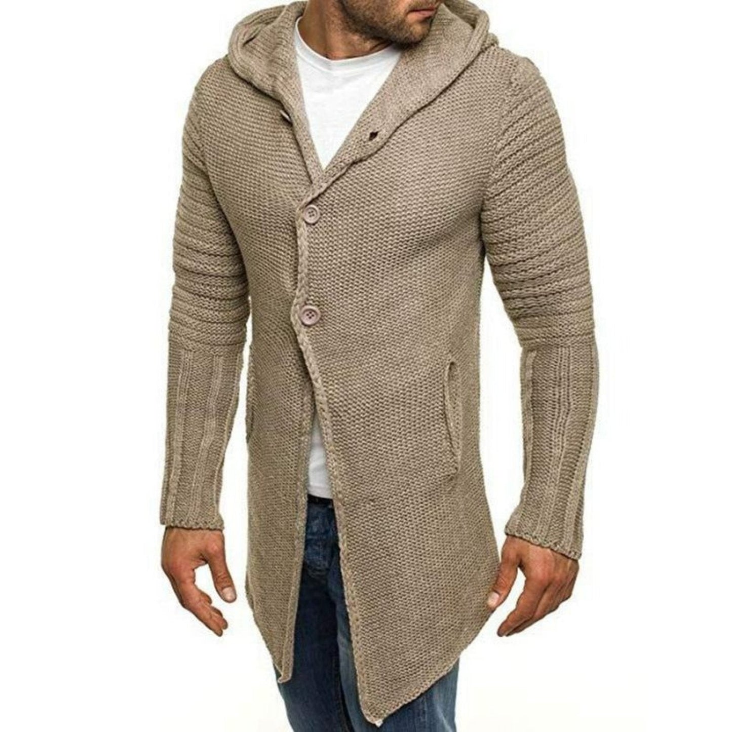 Marc - Long Cardigan with Hood - Casual - Made for Comfort - Ideal for Fall/Winter