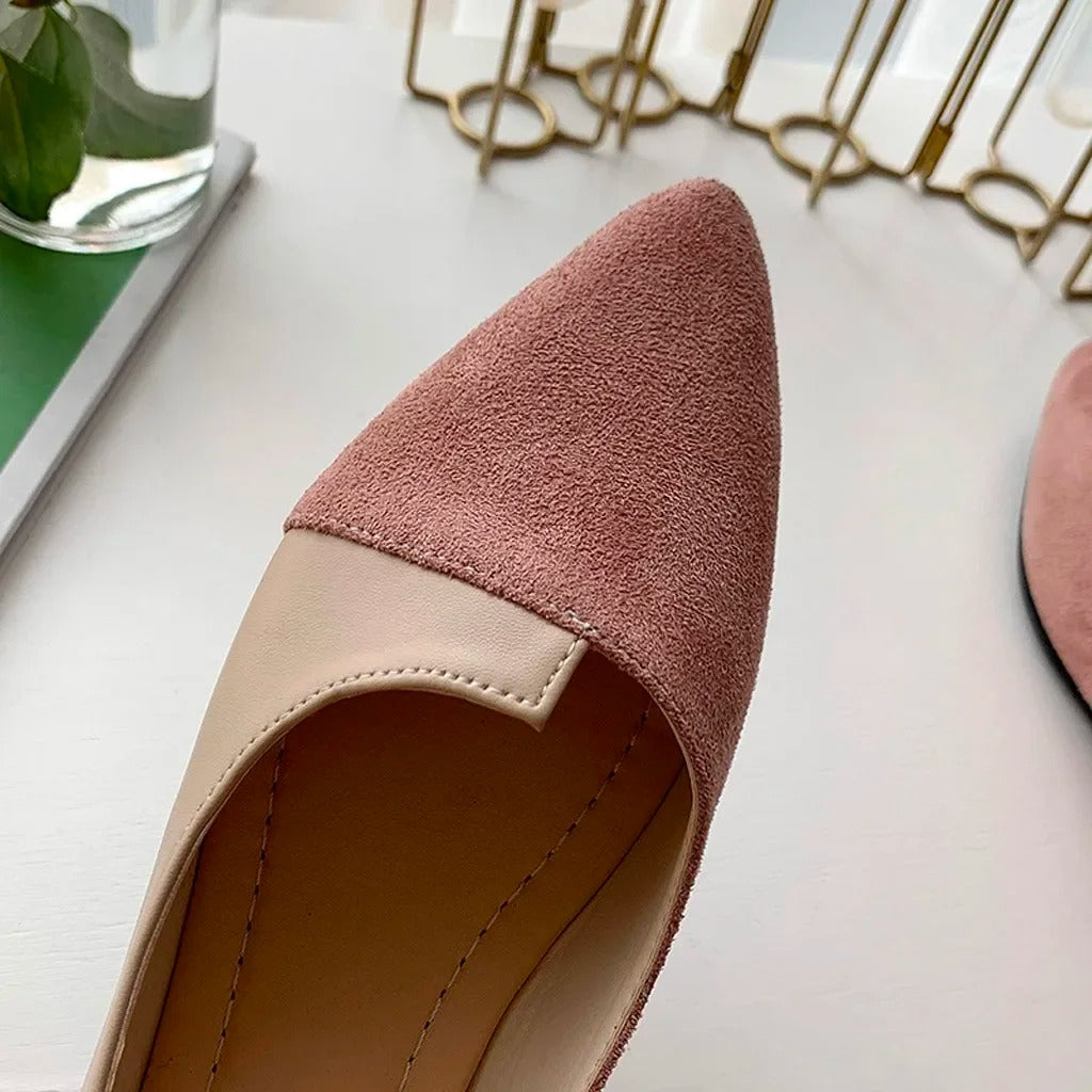 Elegant Two-Tone Ballet Flats