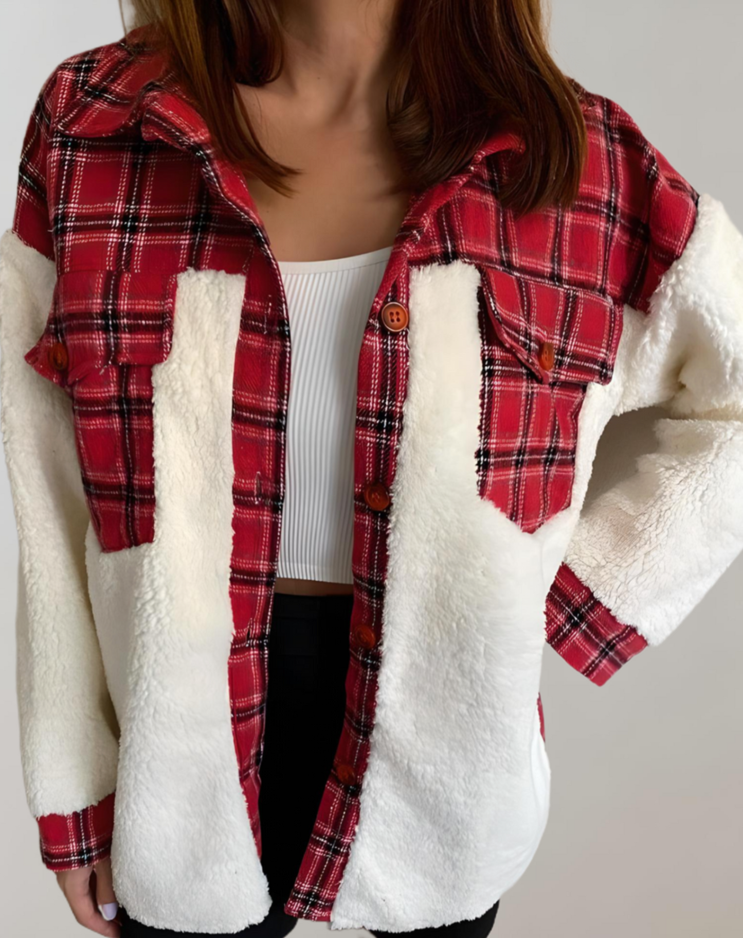Plaid flannel jacket for Women