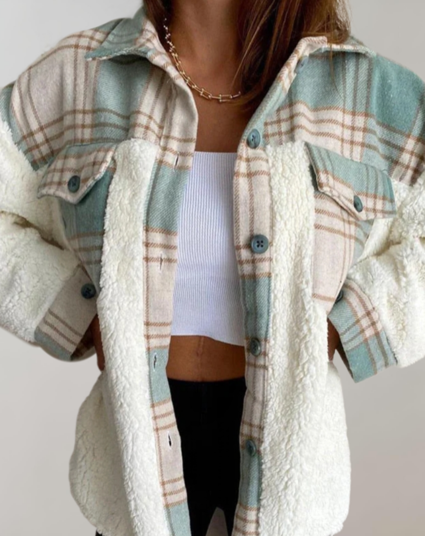 Plaid flannel jacket for Women