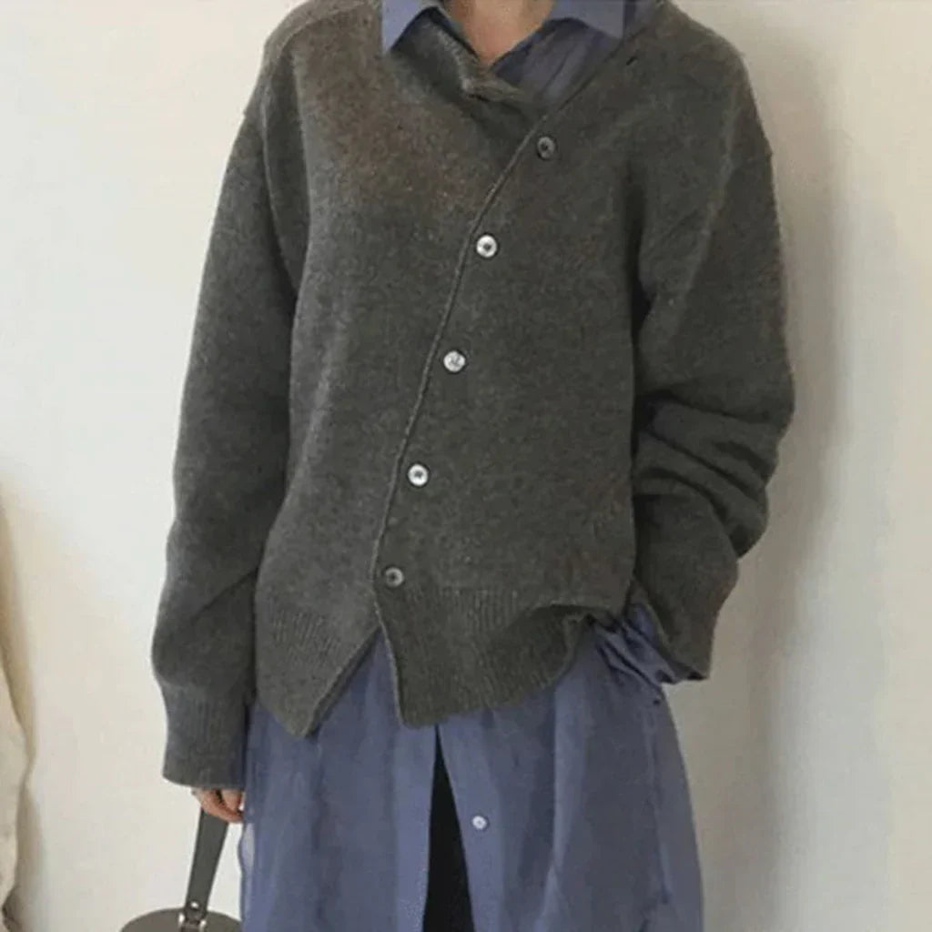 Pia - comfortable jacket with button details