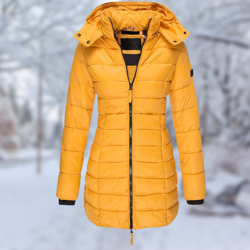 Océane Dubois | Stylish Mid-Length Winter Coat