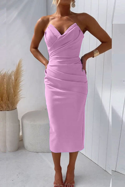 Alice Leroy | STRAPLESS MIDI EVENING DRESS