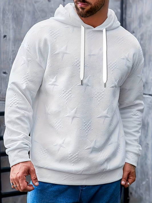 Star pattern hoodie for men