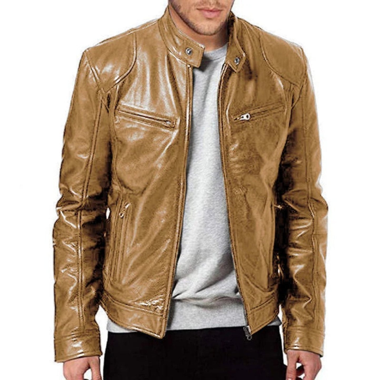 Danny - Leather Jacket - Chic - Fashionable - Ideal for Fall/Winter