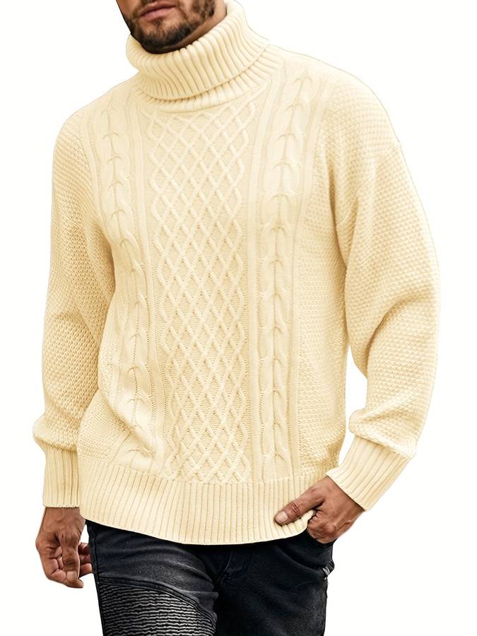 Knitted turtleneck for men