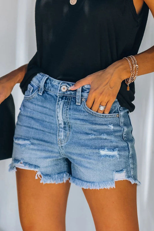Kayla - fashion casual ripped denim shorts