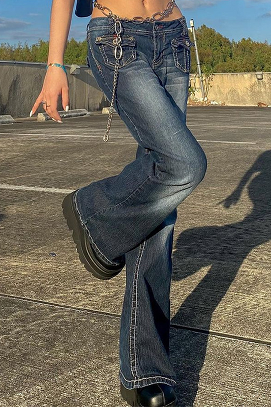Jena - street pocket boot cut high waist bottom
