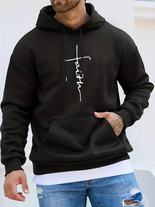 Casual Hoodie with Letters for Men