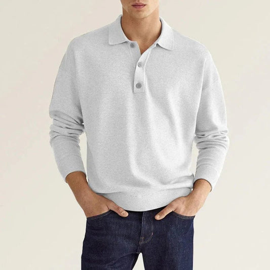 Saul - Polo shirt with Long Sleeves - Casual - Modern Style - Everyday Wear