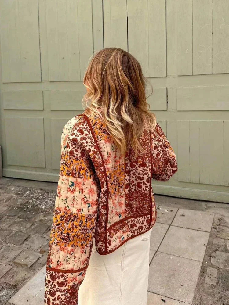 Soft plaid vintage jacket for women