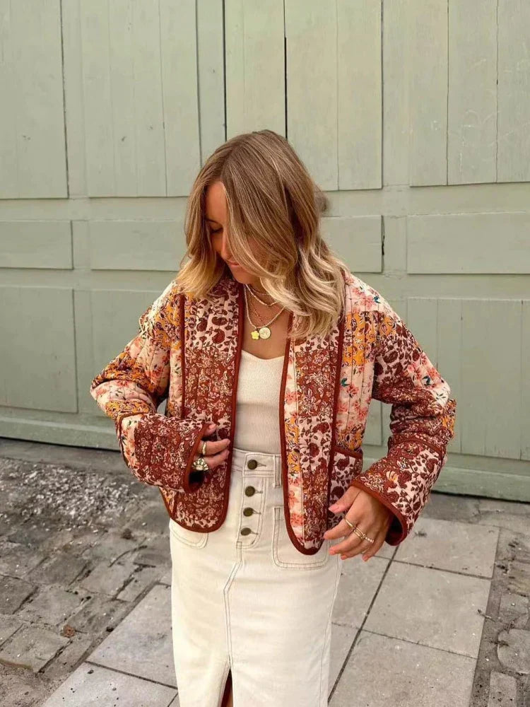 Soft plaid vintage jacket for women