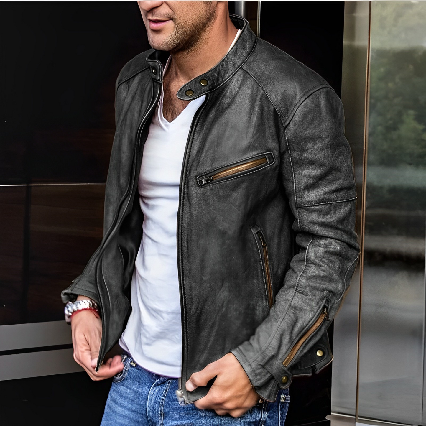 DALTON | Leather Jacket for All-Season Elegance