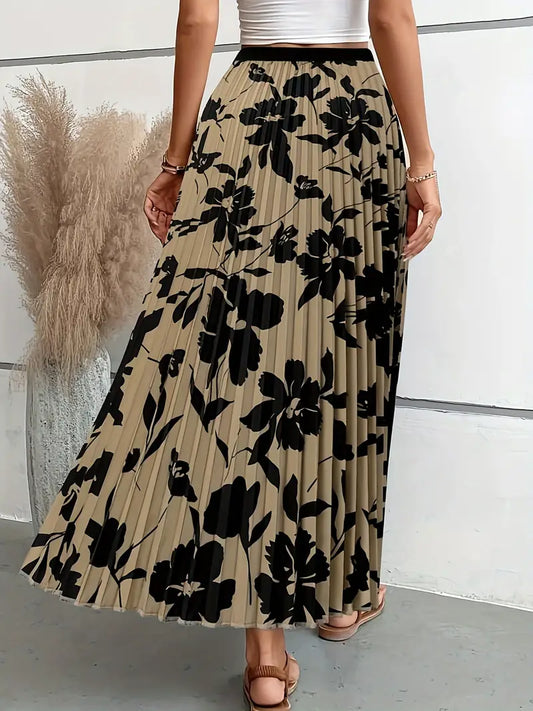 Belezza - floral print pleated skrik for spring
