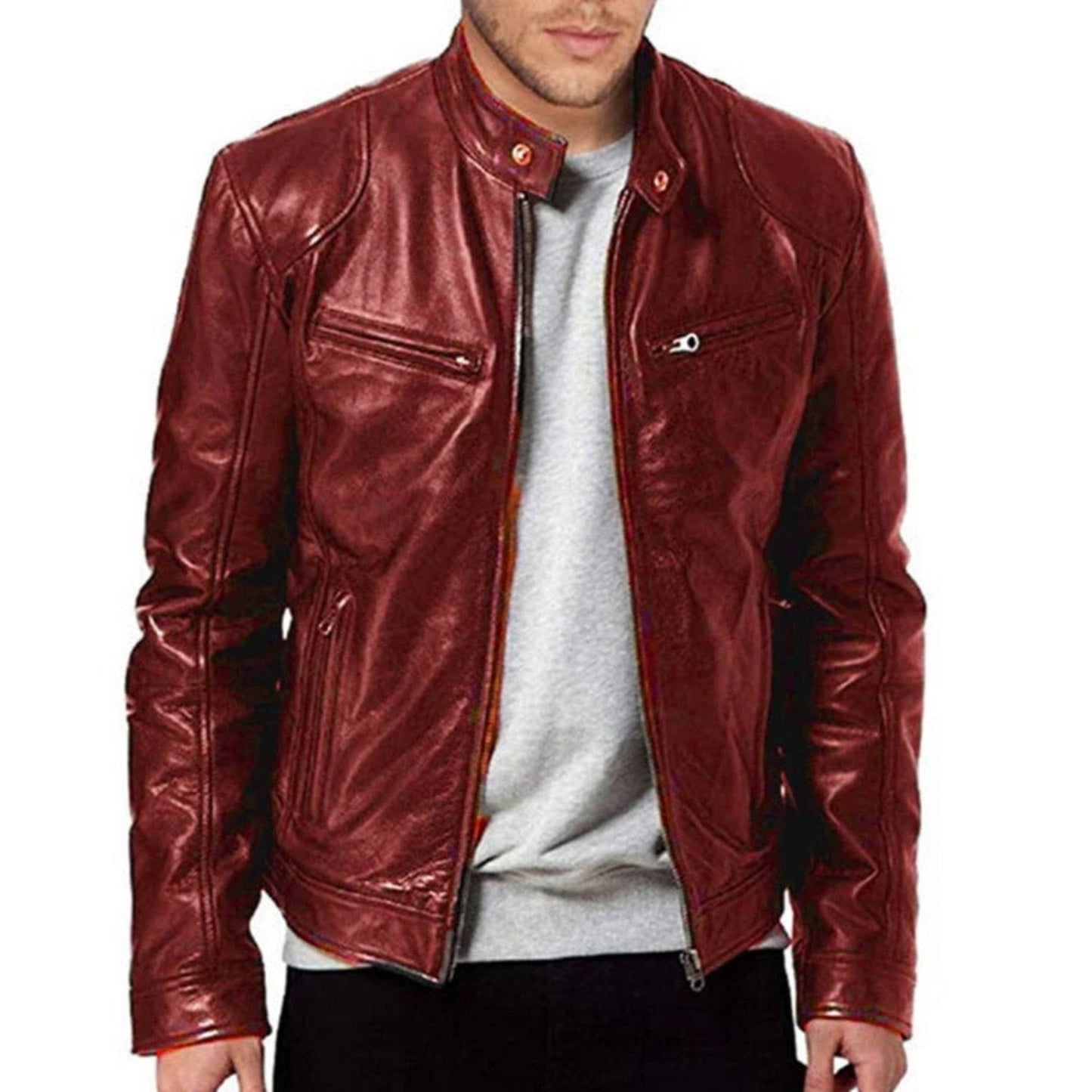 Danny - Leather Jacket - Chic - Fashionable - Ideal for Fall/Winter