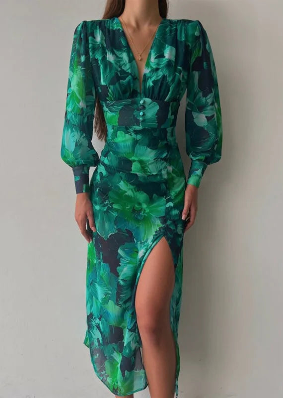 Emerald - Long-Sleeve Maxi Dress