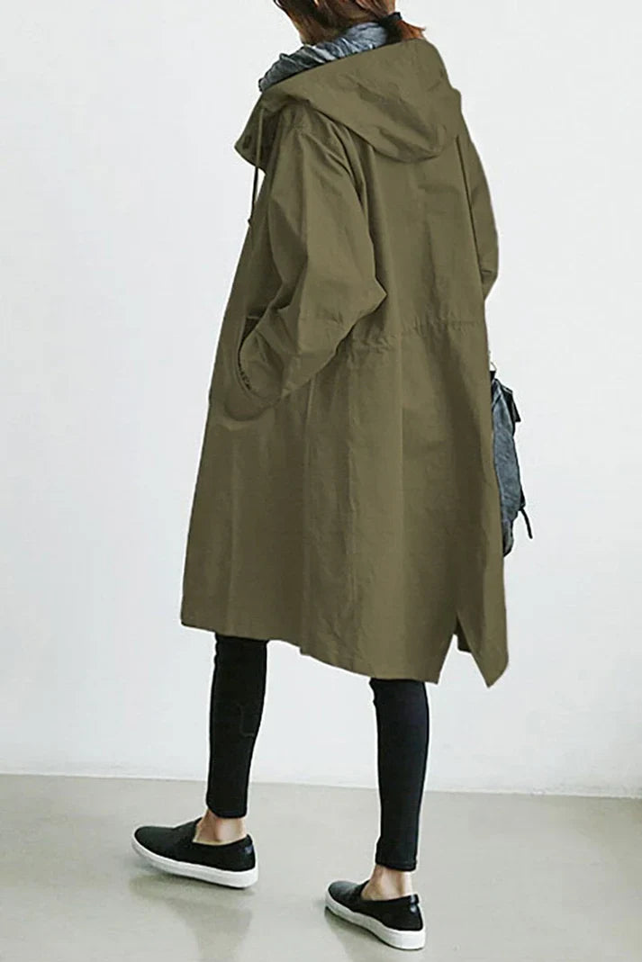 Helena - waterproof trench coat with hood