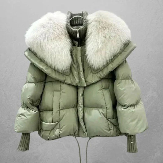 Giovanna - warm padded fur down jacket for women