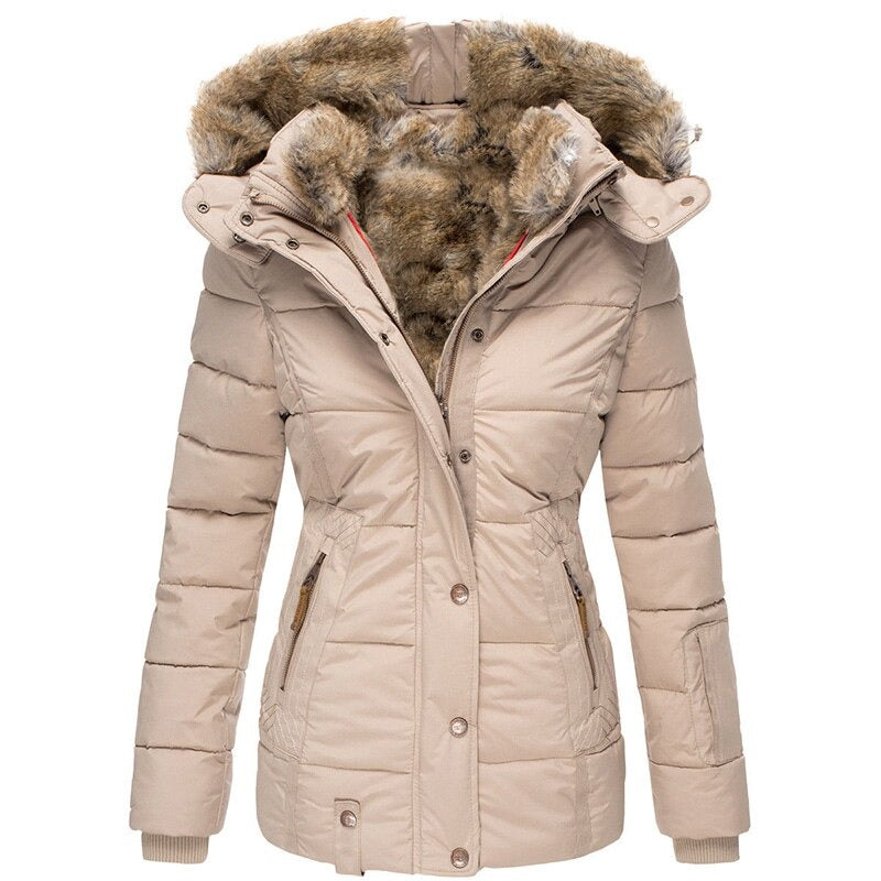 Haklein - Stylish Fur-Lined Winter Coat for Women