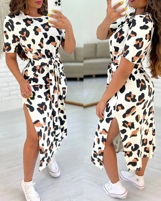 Leopard™ - Casual Leopard Print Dress