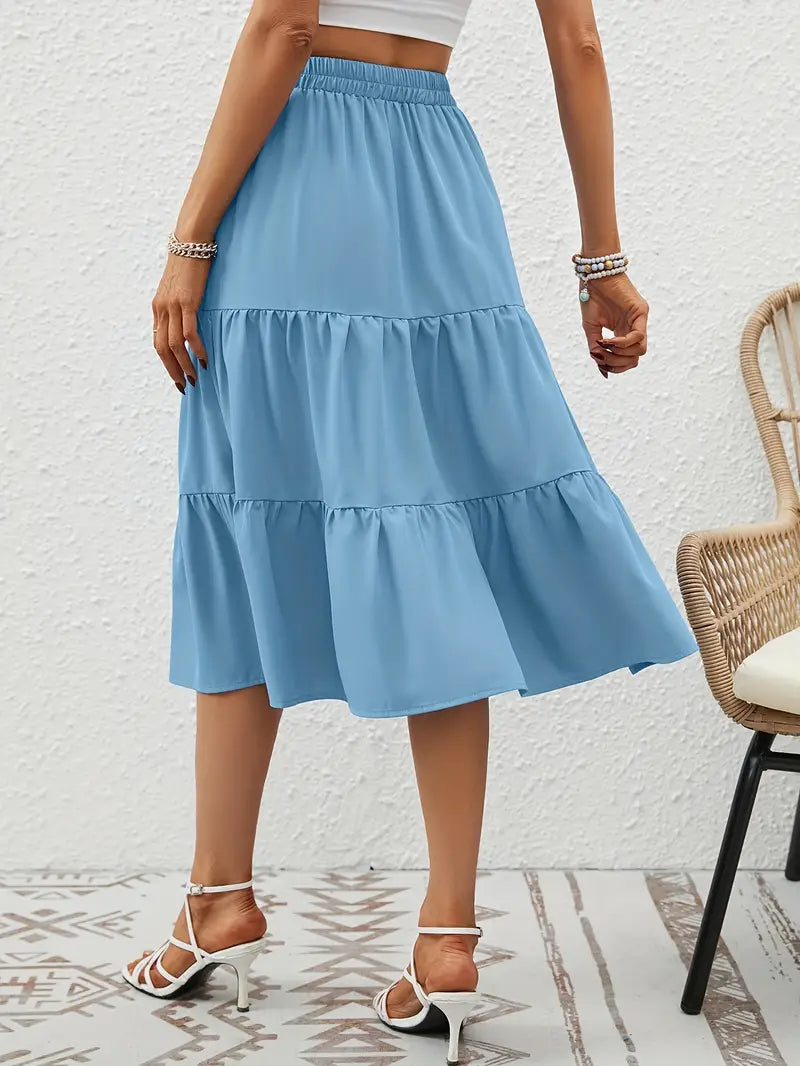 Belezza - floral print flared skirt with pockets