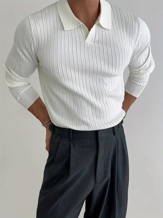 Muscle-Fit Knitted Men's Sweater