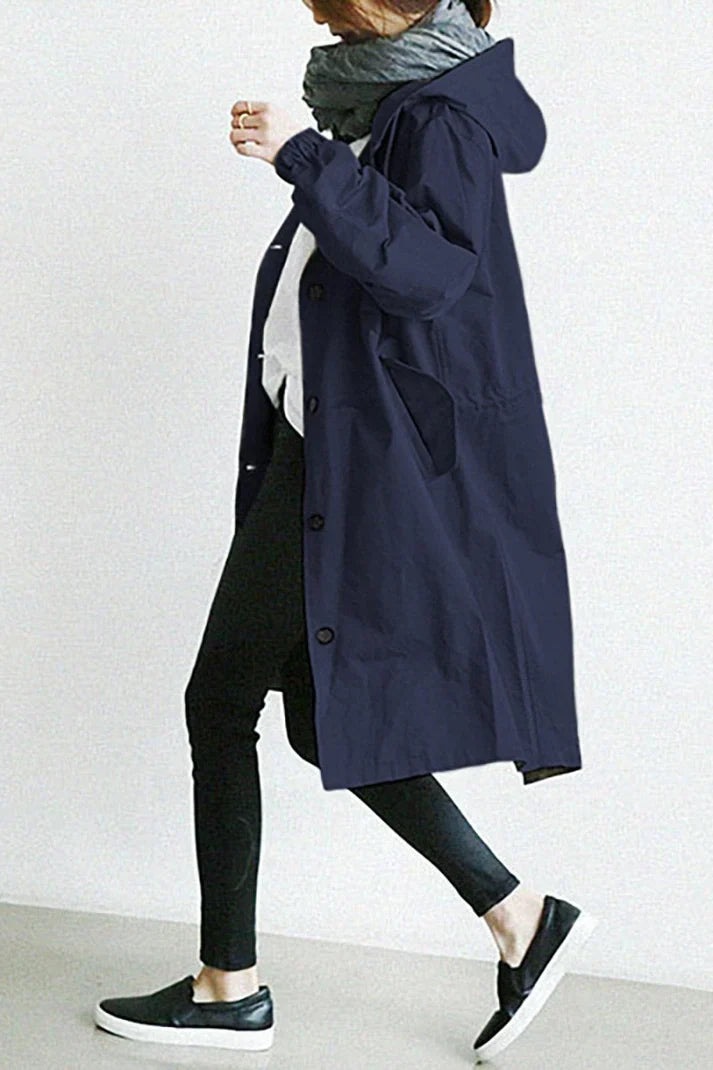 Helena - waterproof trench coat with hood