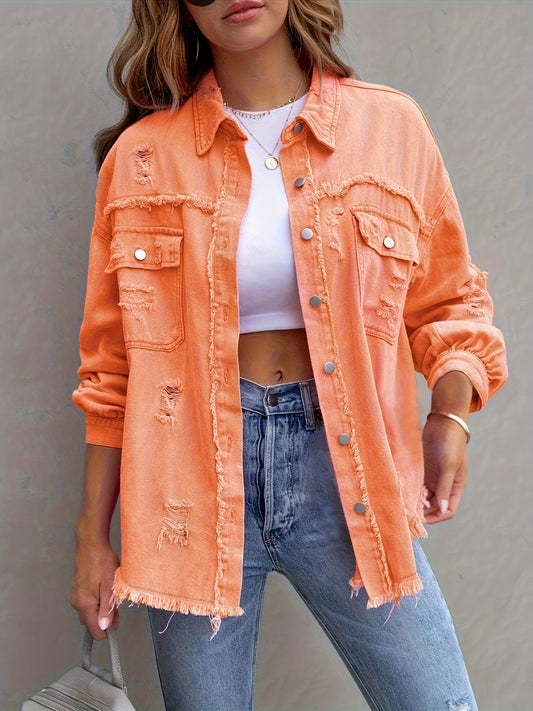 Women's Distressed Denim Jacket