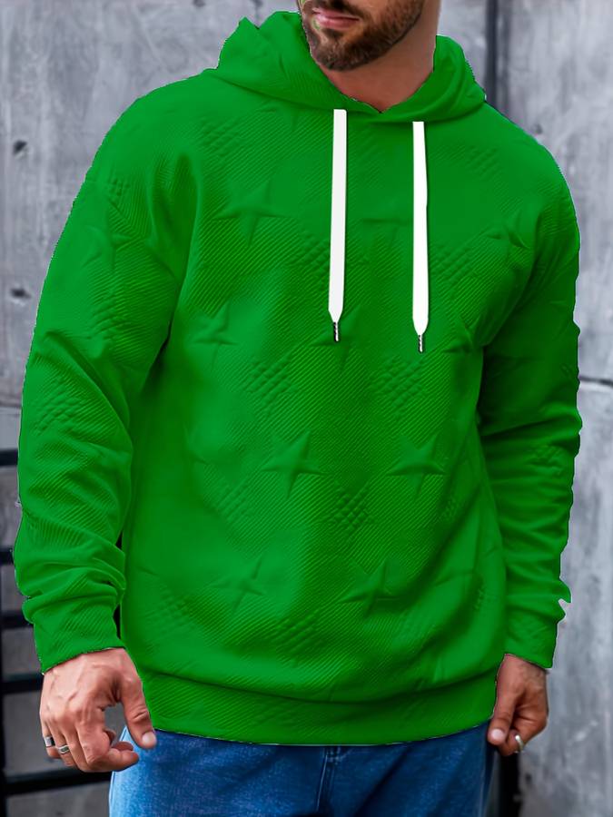 Star pattern hoodie for men