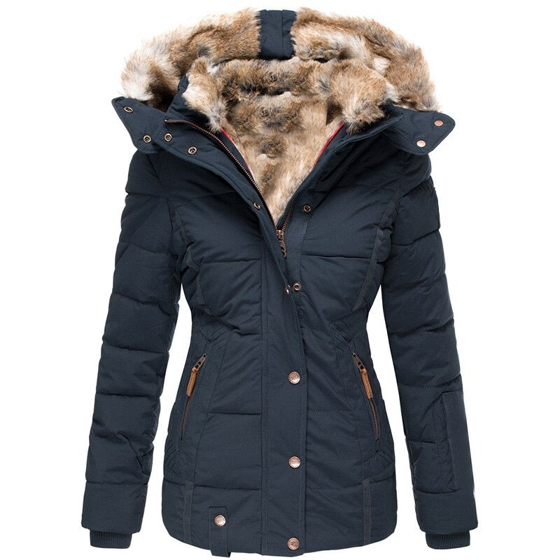 Haklein - Stylish Fur-Lined Winter Coat for Women