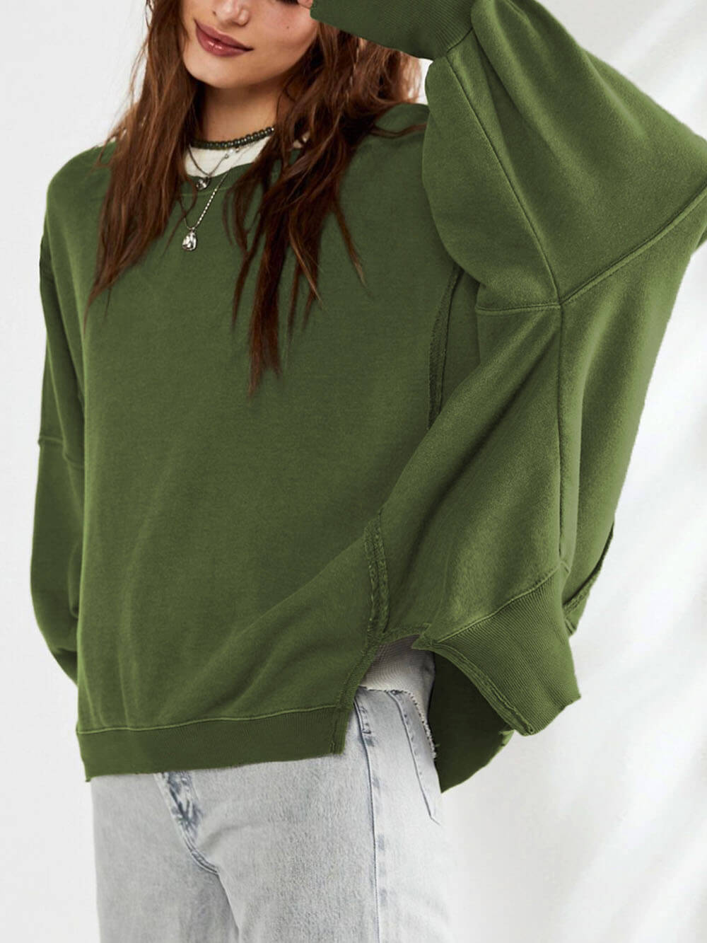 Round Neck Sports Sweatshirt