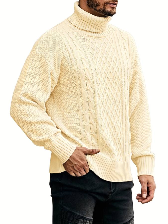 Knitted turtleneck for men