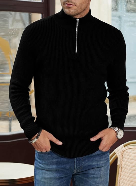 Stylish men's zip jumper