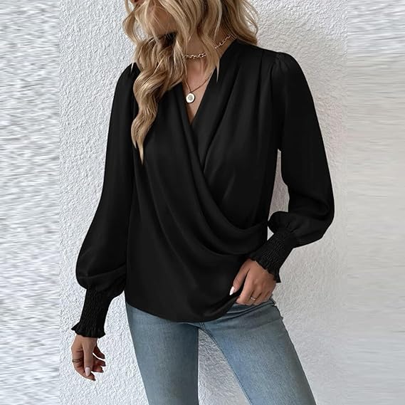 Fidas | Cross Pleated Blouse