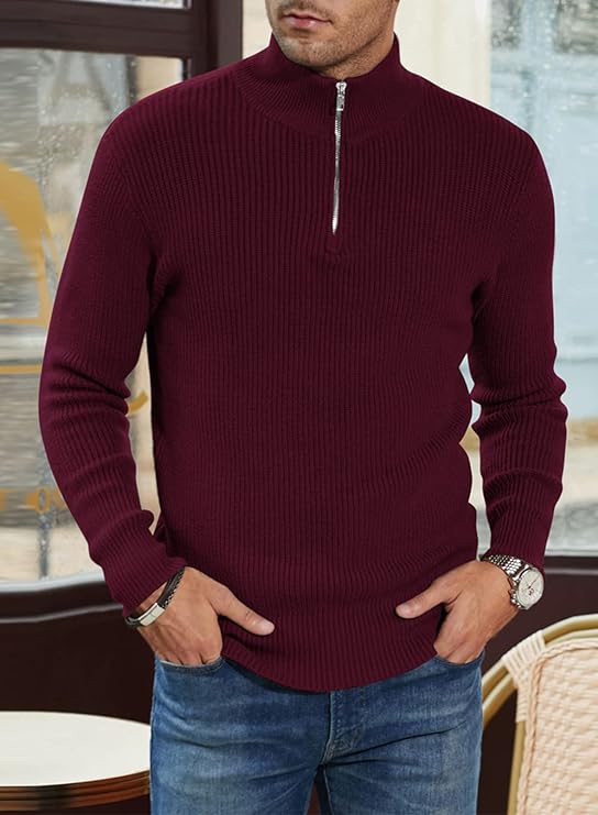 Stylish men's zip jumper