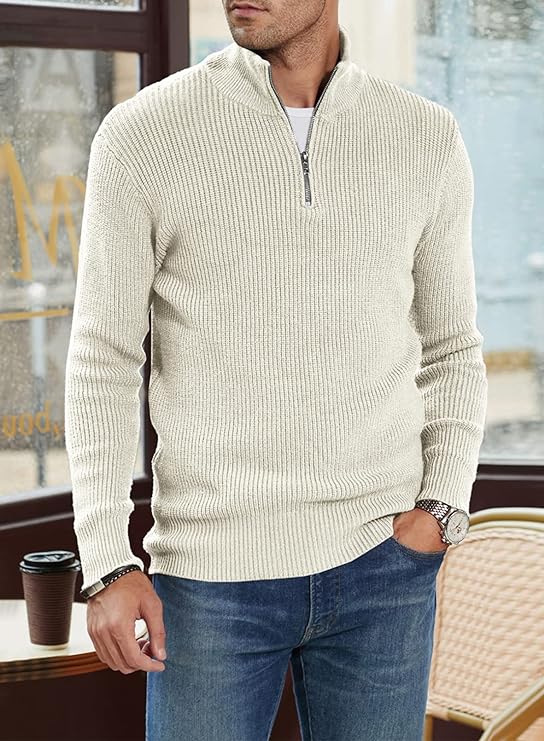 Stylish men's zip jumper