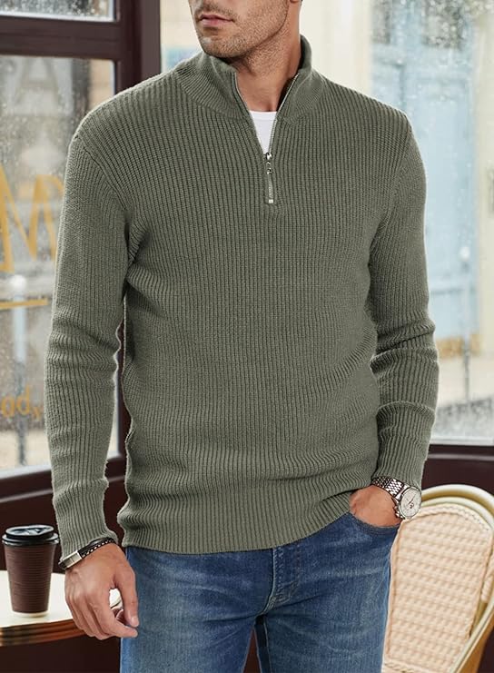 Stylish men's zip jumper