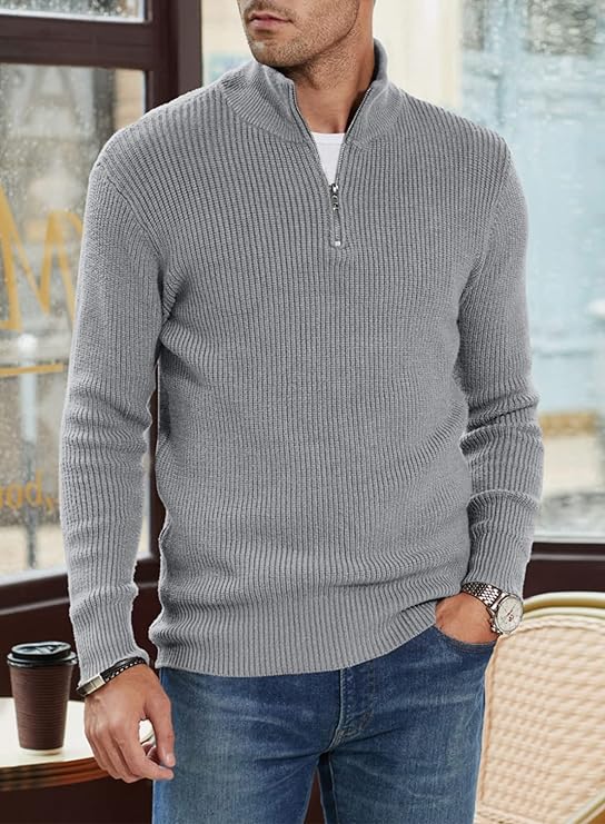 Stylish men's zip jumper