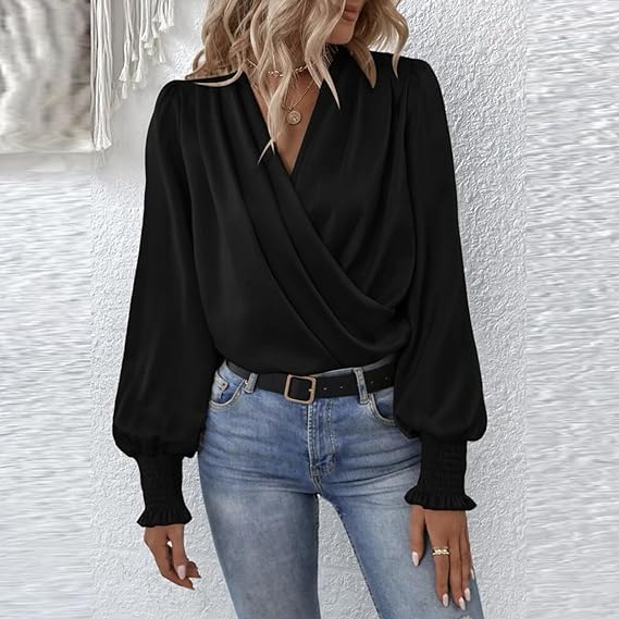 Fidas | Cross Pleated Blouse