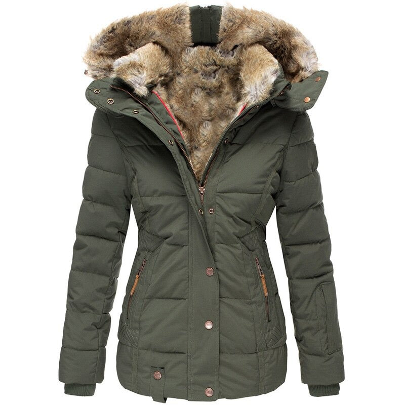 Haklein - Stylish Fur-Lined Winter Coat for Women