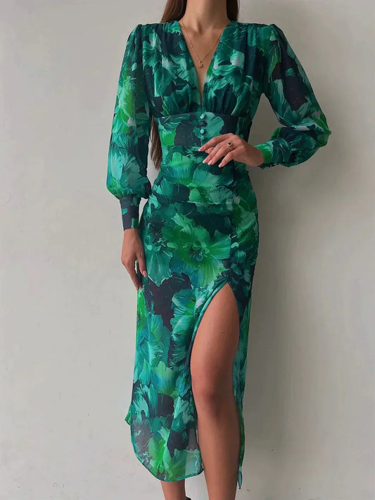 Emerald - Long-Sleeve Maxi Dress