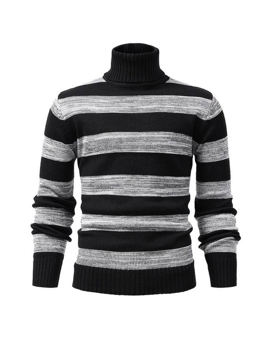 Striped turtleneck for men